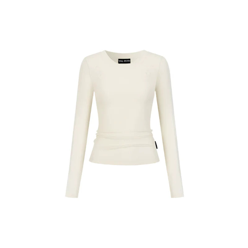 Long Sleeve Lace Panel Top