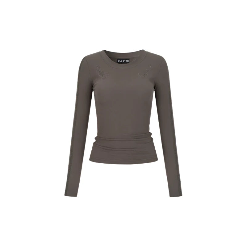 Long Sleeve Lace Panel Top
