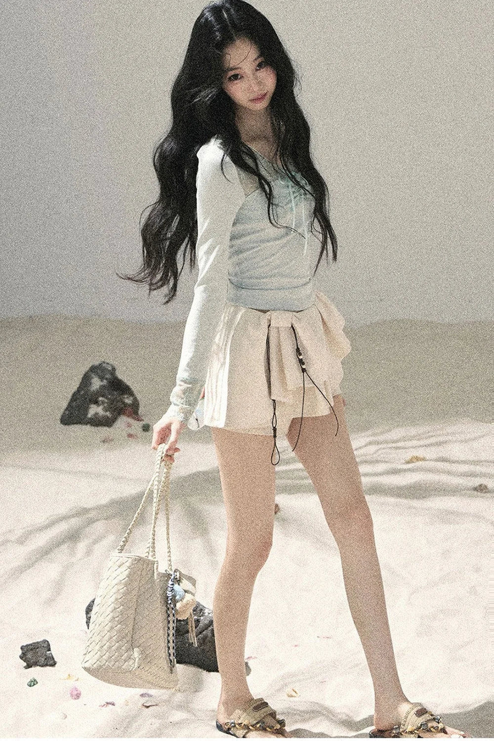 Long Sleeve Lace V-Neck Top