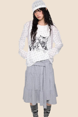 Long Sleeve Star Print T-shirt