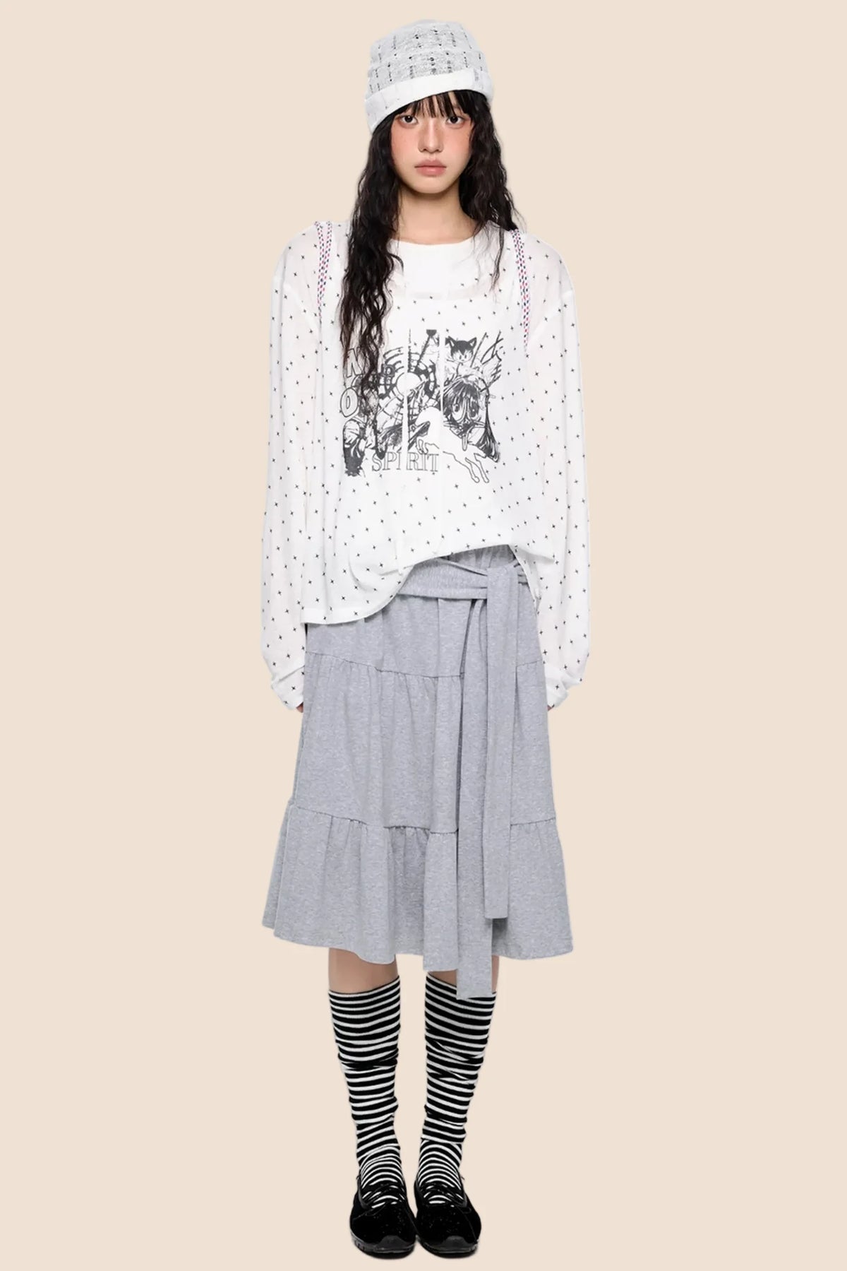 Long Sleeve Star Print T-shirt