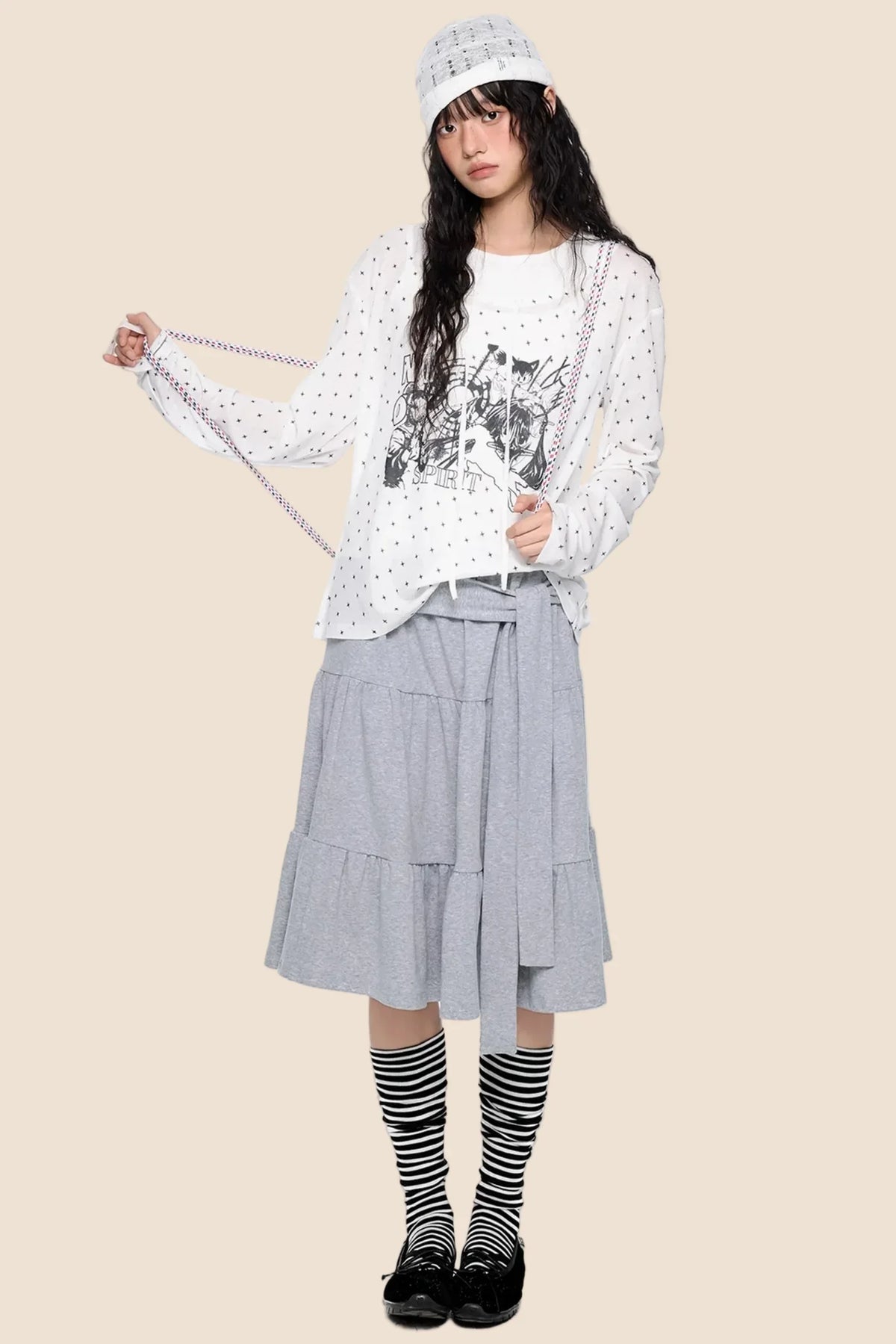 Long Sleeve Star Print T-shirt