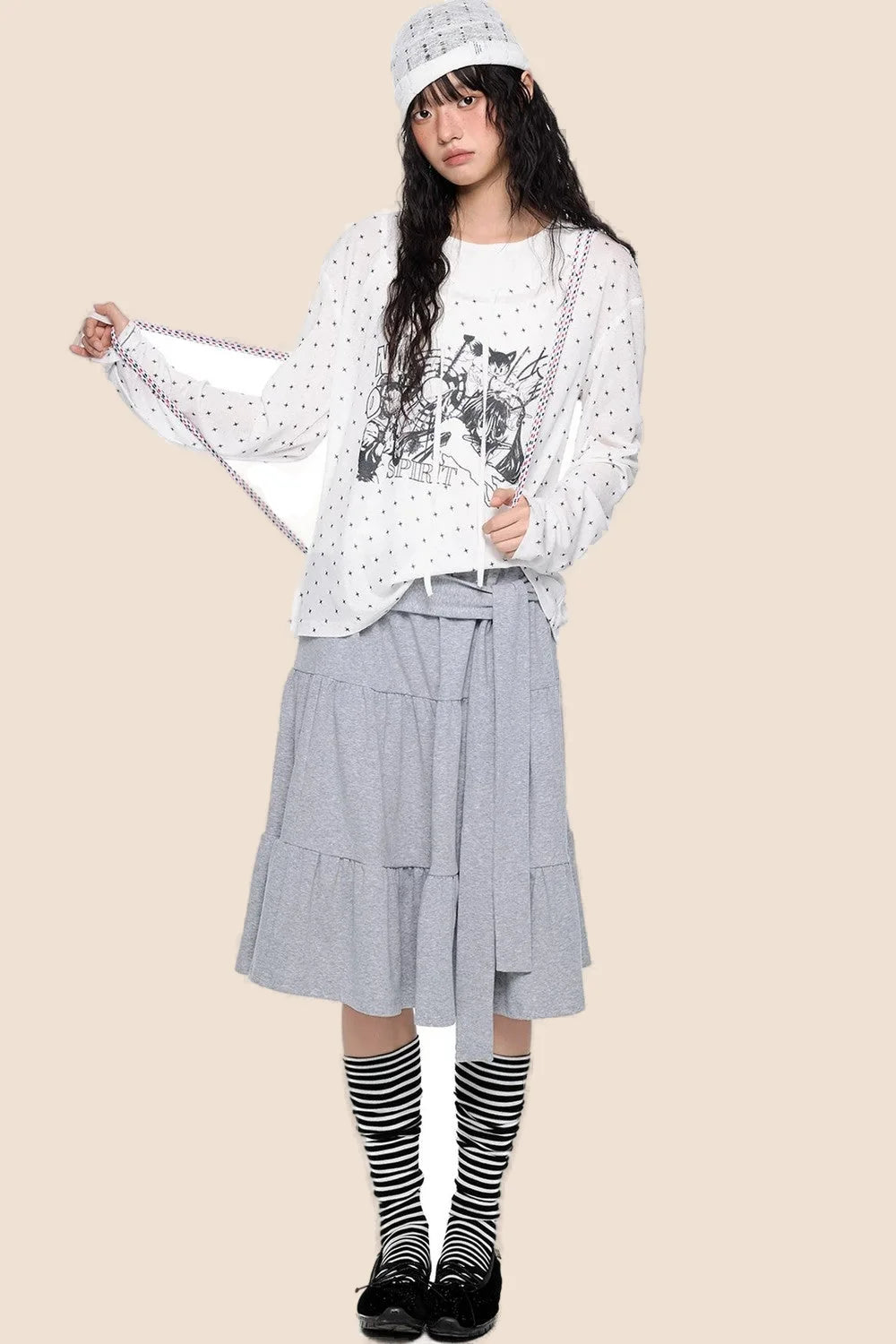 Long Sleeve Star Print T-shirt