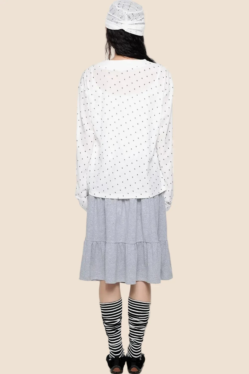 Long Sleeve Star Print T-shirt