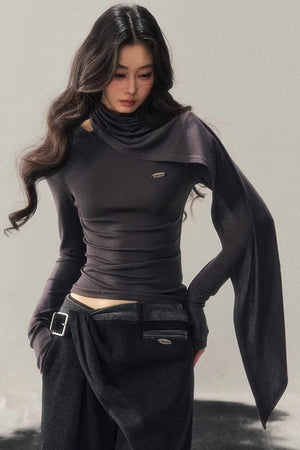 Long-Sleeved Wool Winter Top
