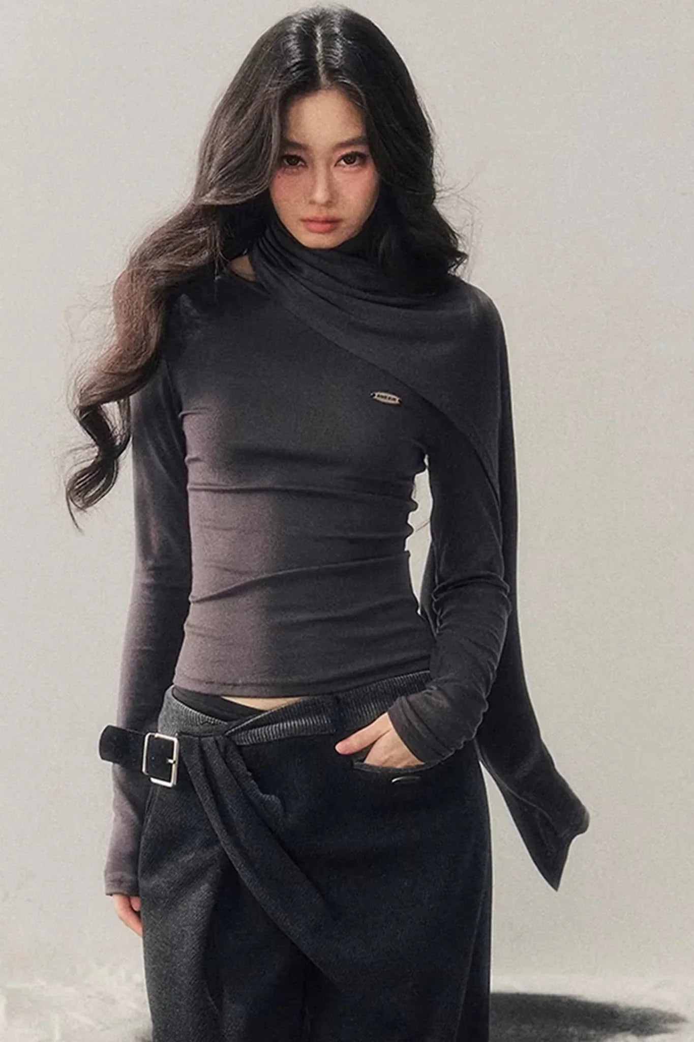 Long-Sleeved Wool Winter Top