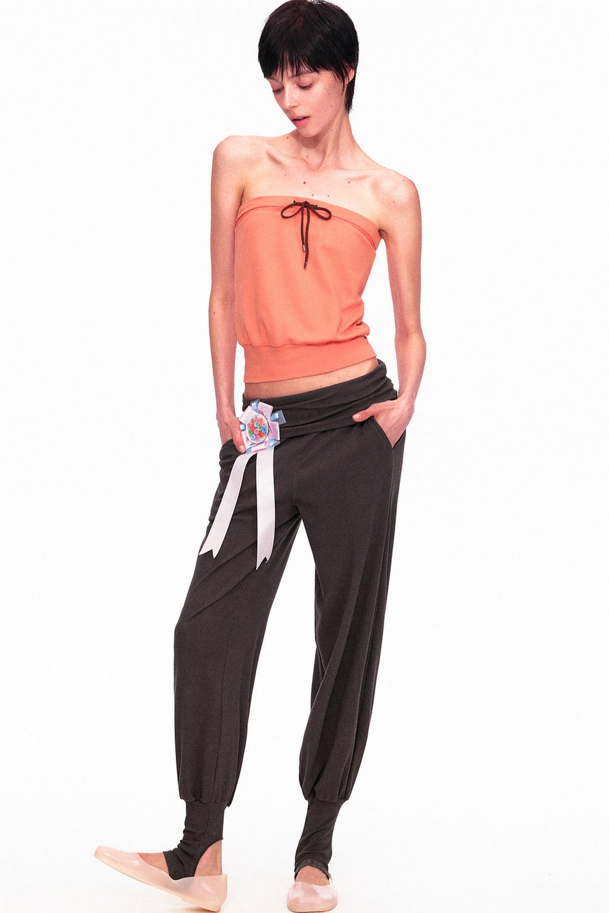 Long-Staple Cotton Knit Stirrup Pants