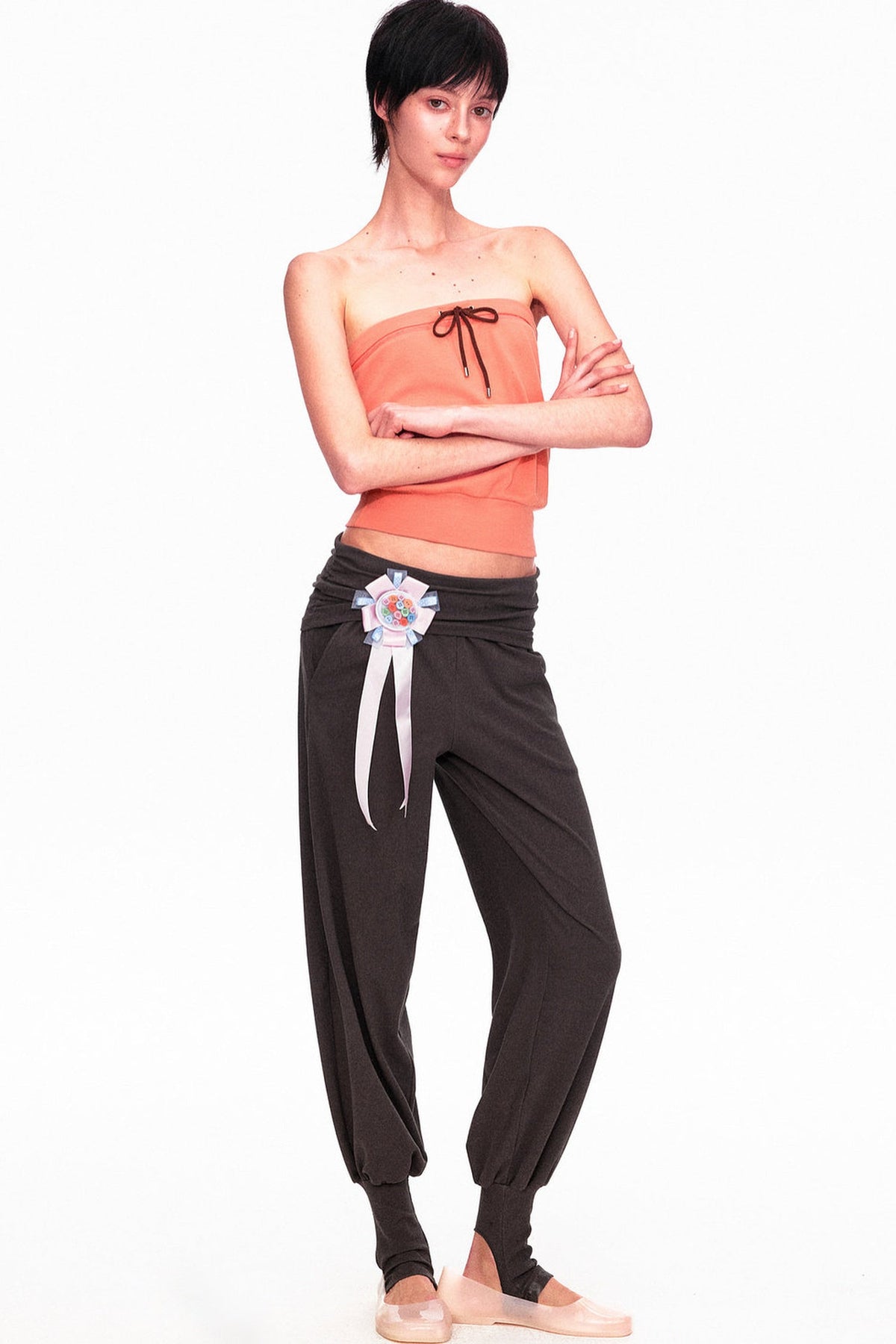 Long-Staple Cotton Knit Stirrup Pants