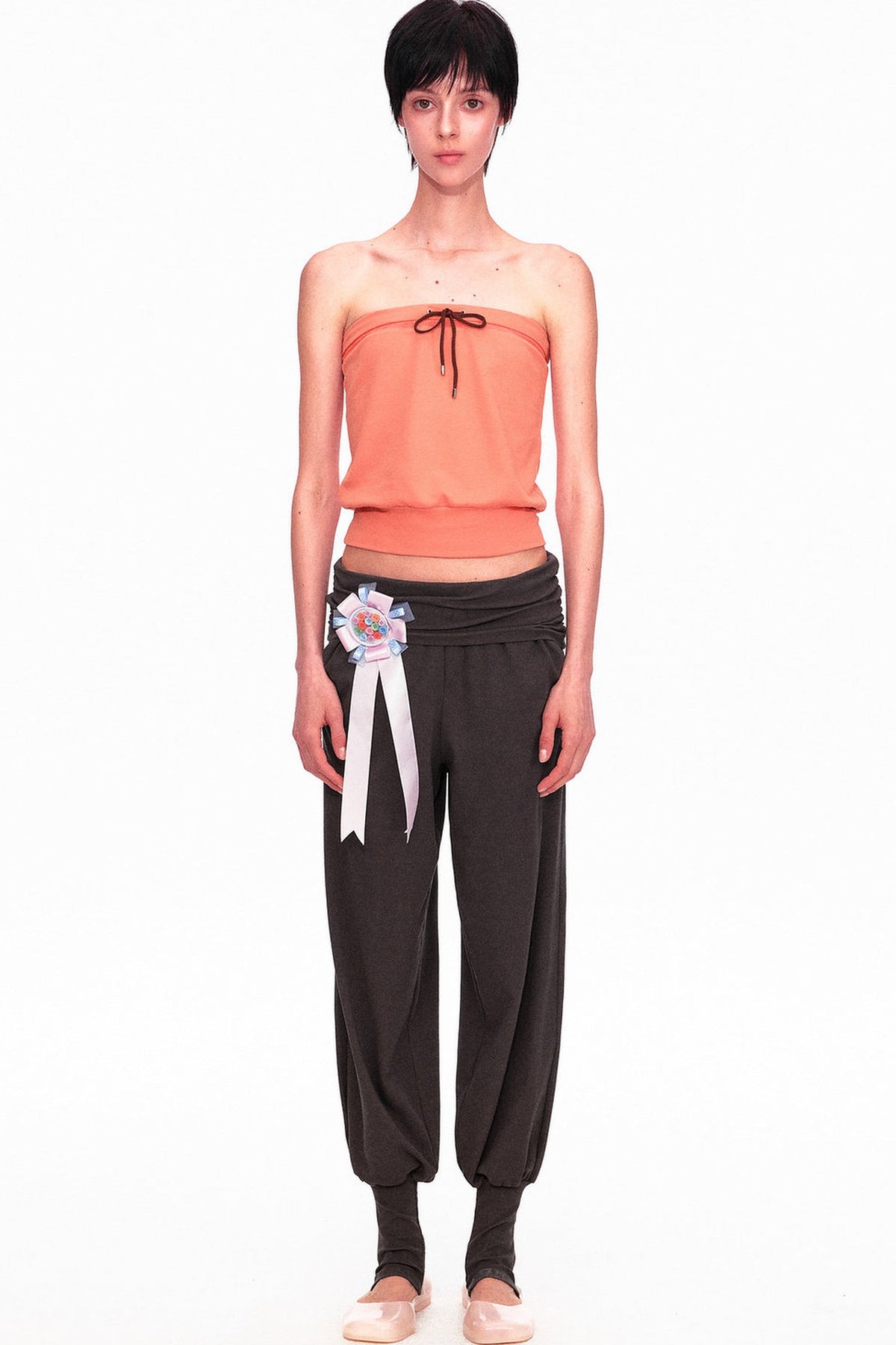 Long-Staple Cotton Knit Stirrup Pants