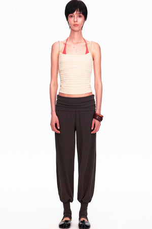 Long-Staple Cotton Knit Stirrup Pants
