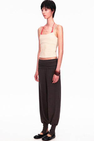 Long-Staple Cotton Knit Stirrup Pants