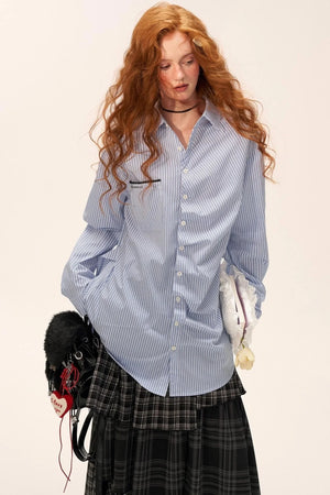 Long Striped Long Sleeve Shirt