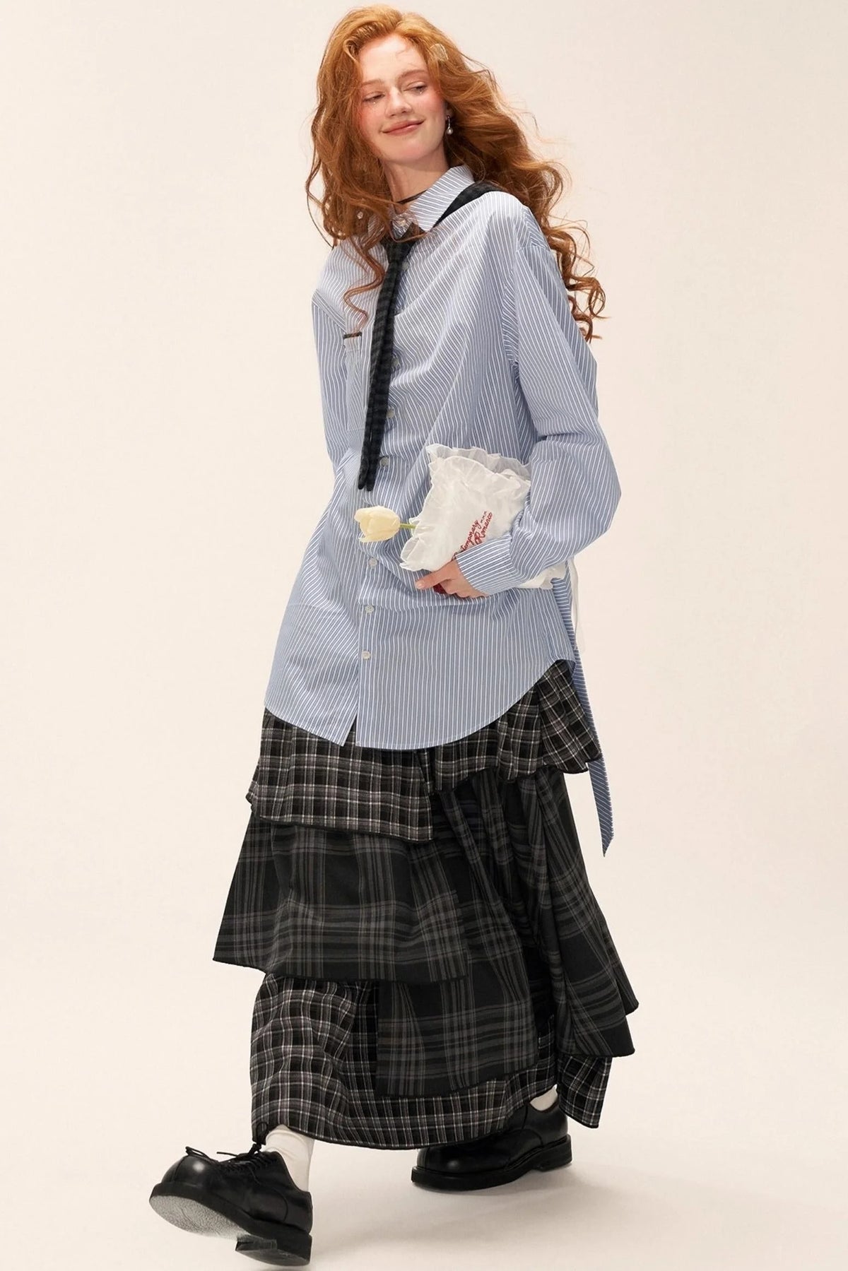 Long Striped Long Sleeve Shirt