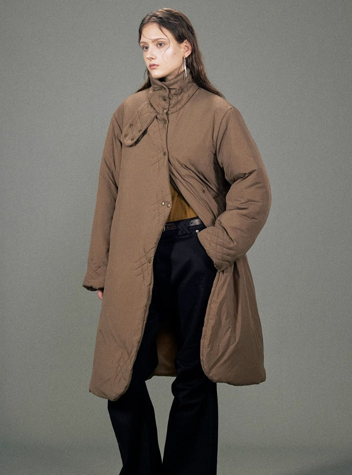 Long tand-up collar Jacket