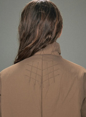Long tand-up collar Jacket