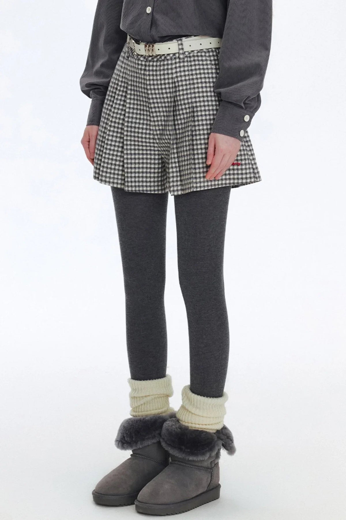 Loose Corduroy Micro A-Line Shorts
