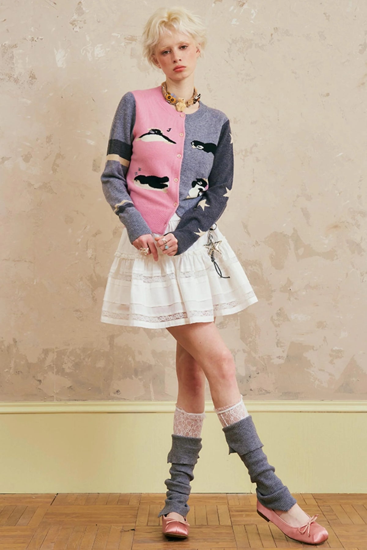 Loose Crew Neck Cardigan
