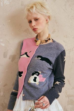 Loose Crew Neck Cardigan