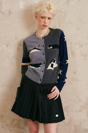Loose Crew Neck Cardigan