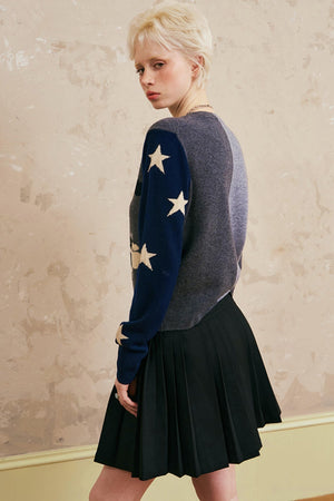 Loose Crew Neck Cardigan