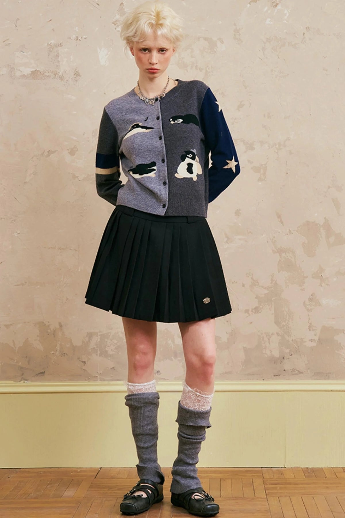 Loose Crew Neck Cardigan