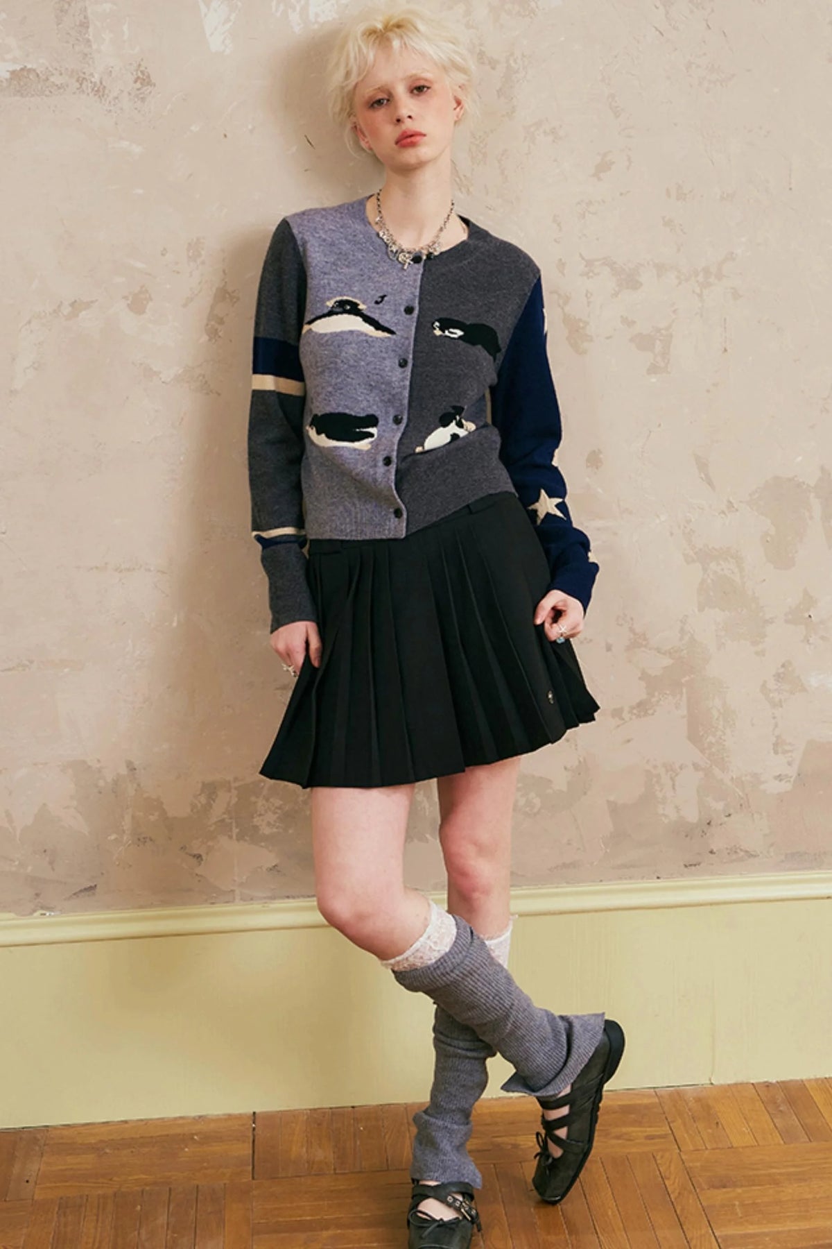 Loose Crew Neck Cardigan