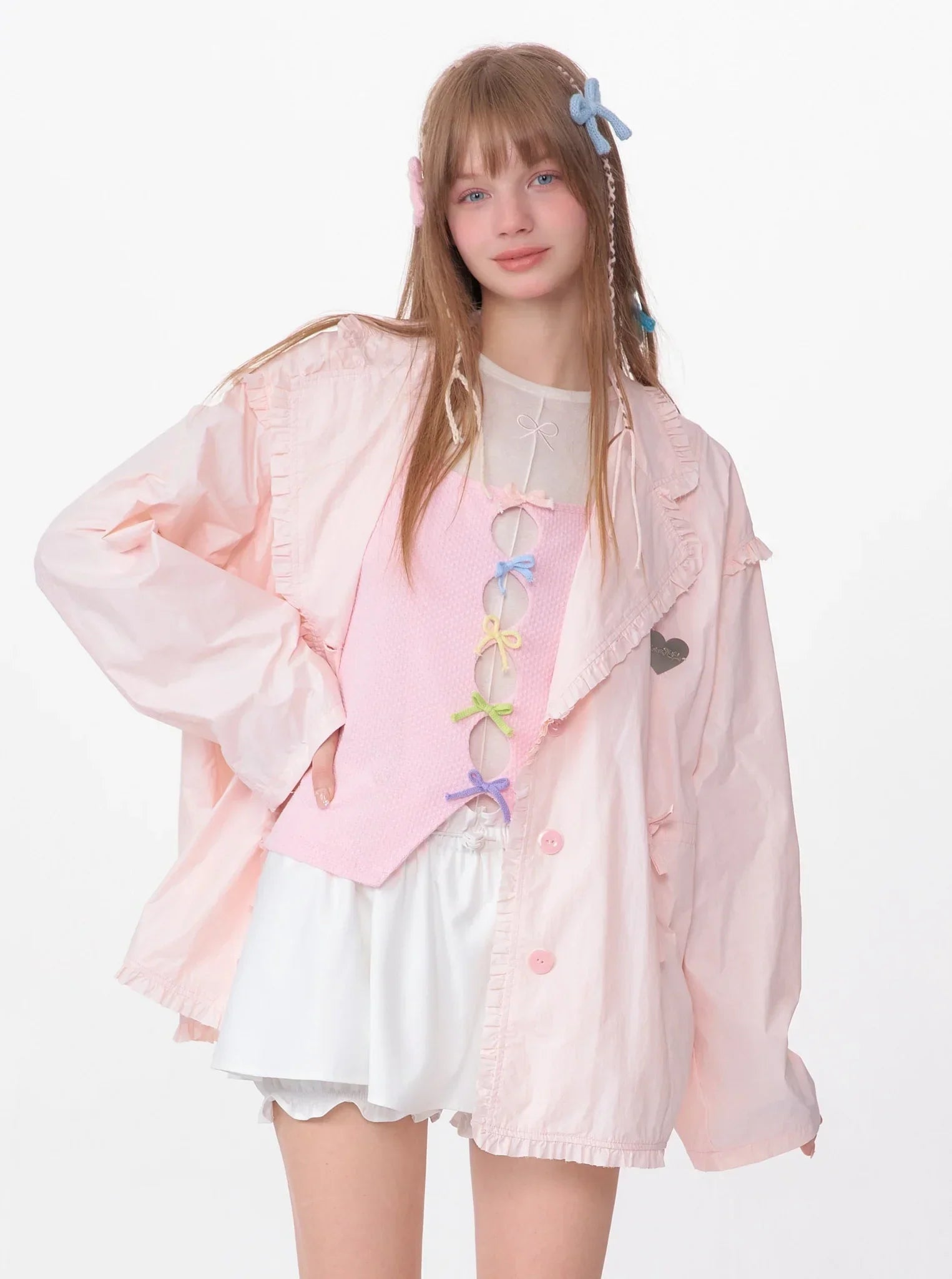 Loose Drawstring Retro Jacket
