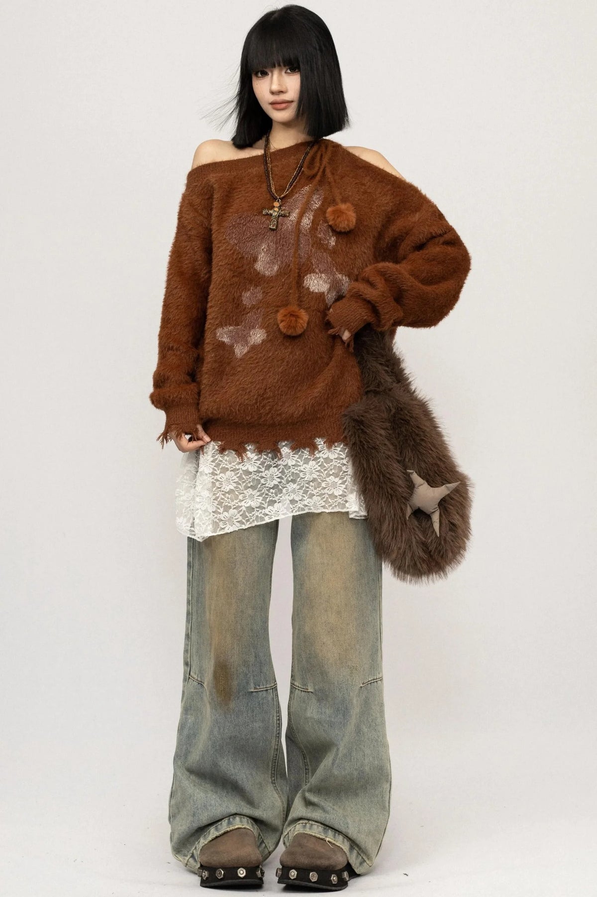 Loose Fit Butterfly Sweater