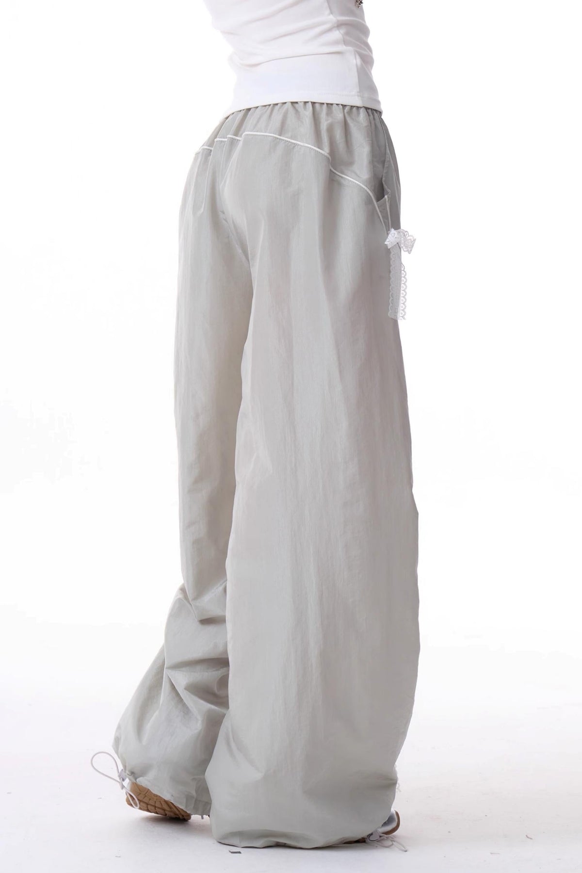 Loose Fit Lace Wide Pants