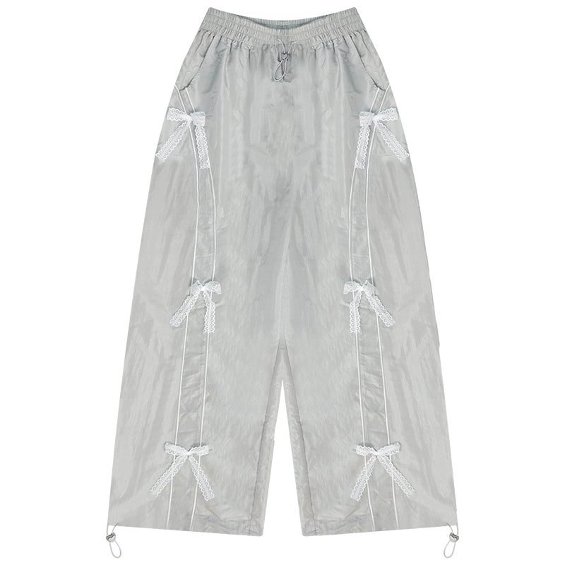 Loose Fit Lace Wide Pants