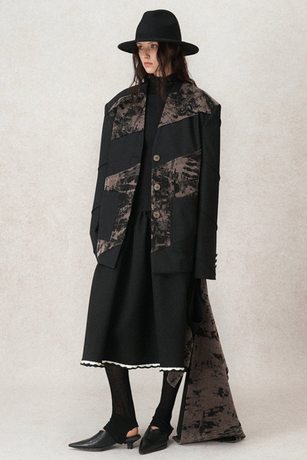 Loose Fit Structured Velvet Jacket
