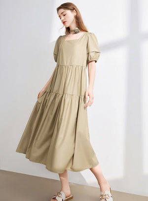 Loose French Midi Dress