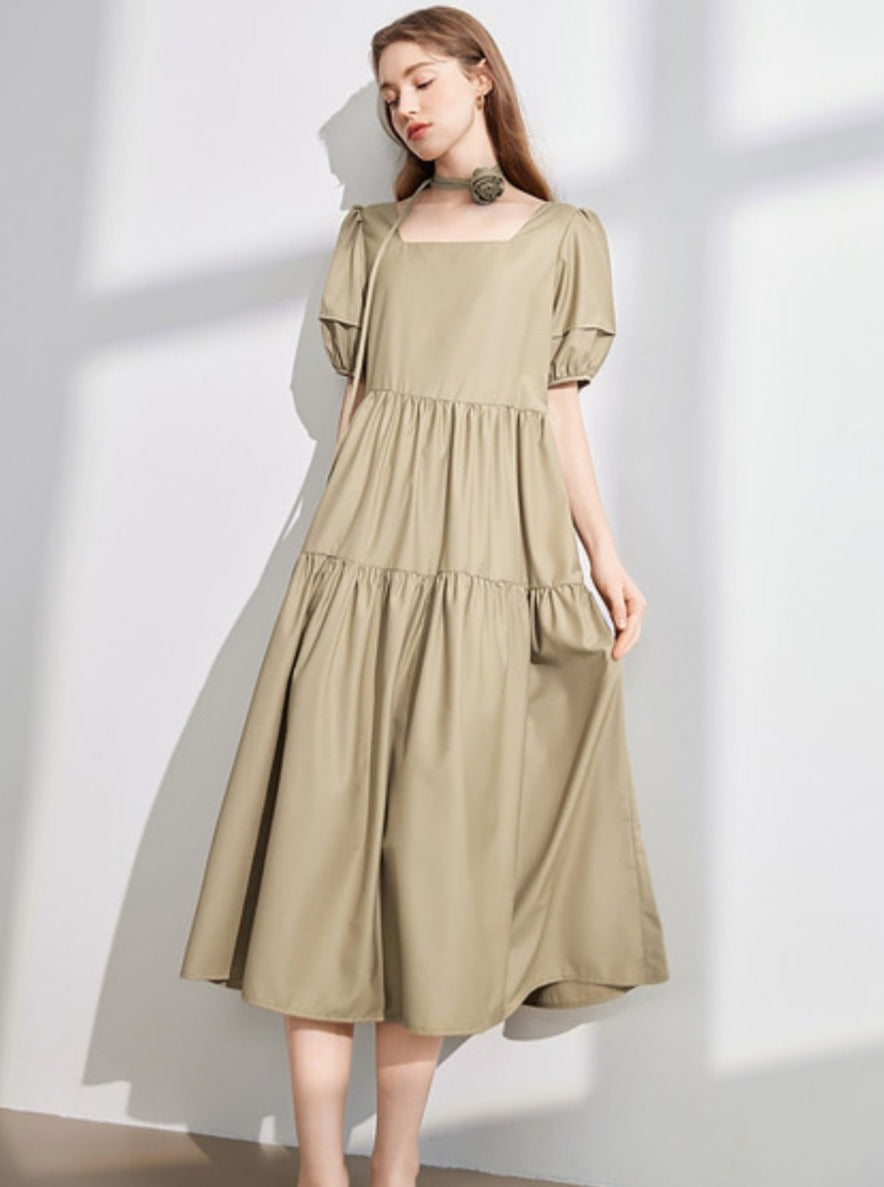 Loose French Midi Dress