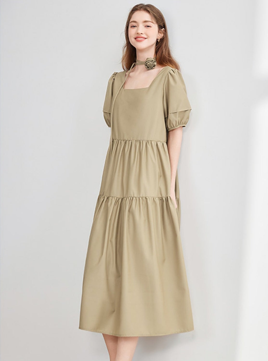 Loose French Midi Dress