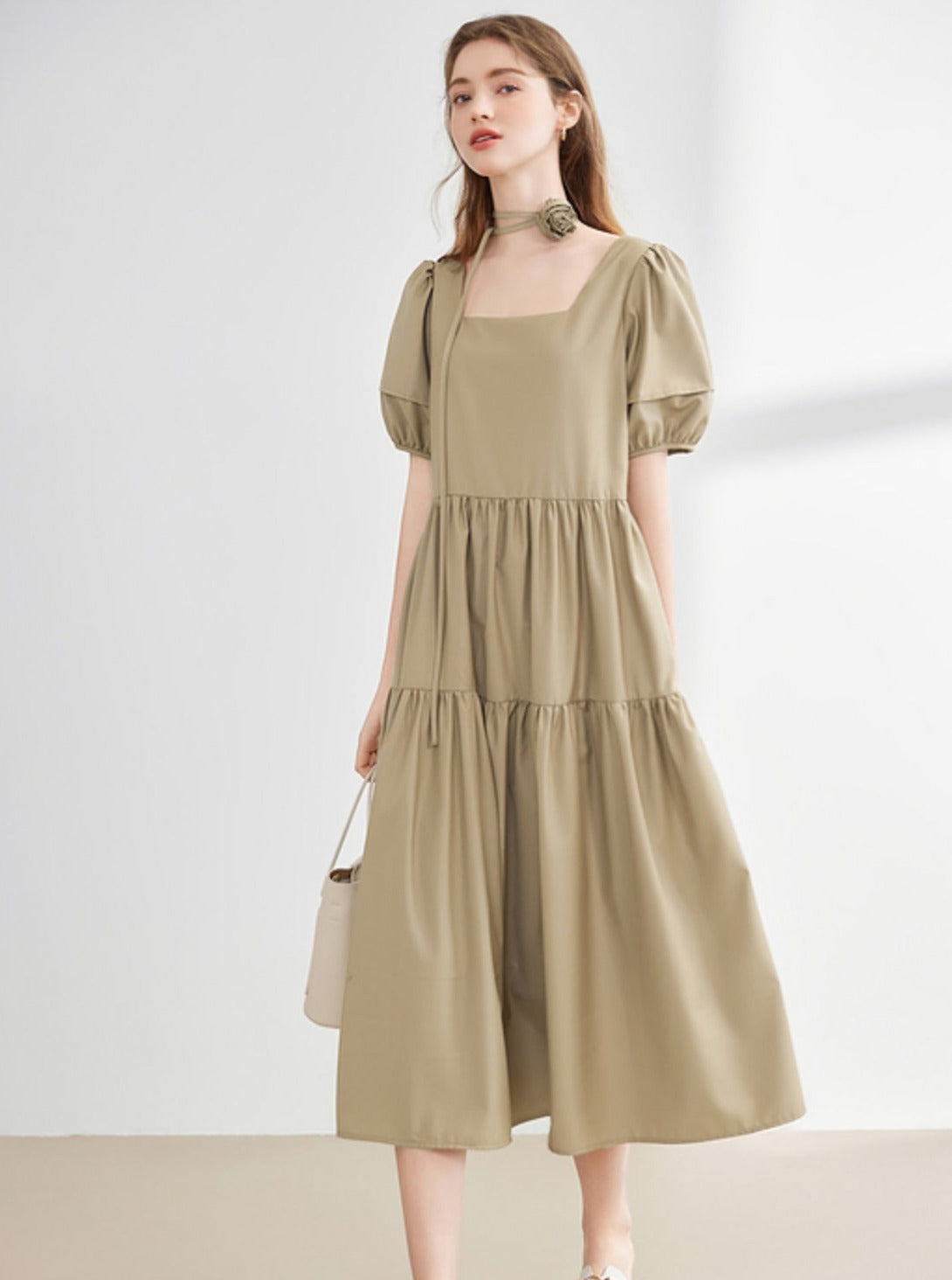 Loose French Midi Dress