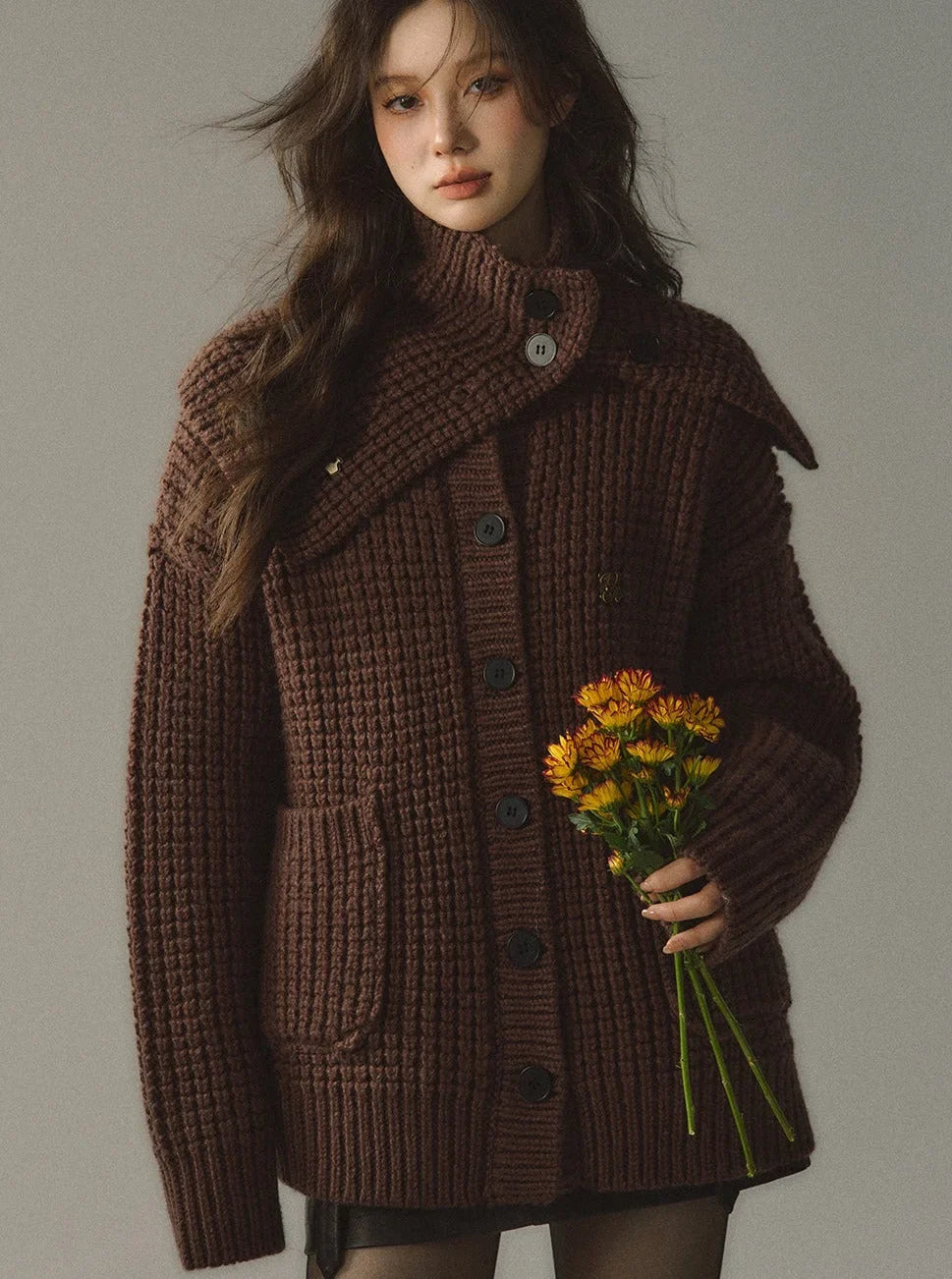Loose Knitted Cardigan Jacket