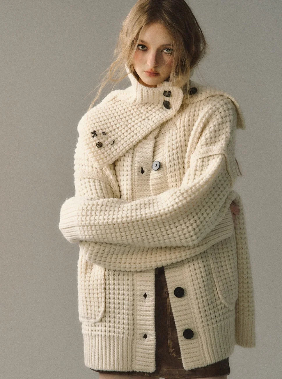 Loose Knitted Cardigan Jacket