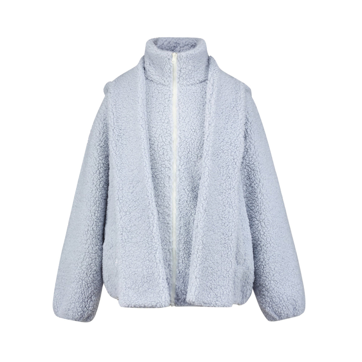 Loose Lambswool Hoodie Jacket