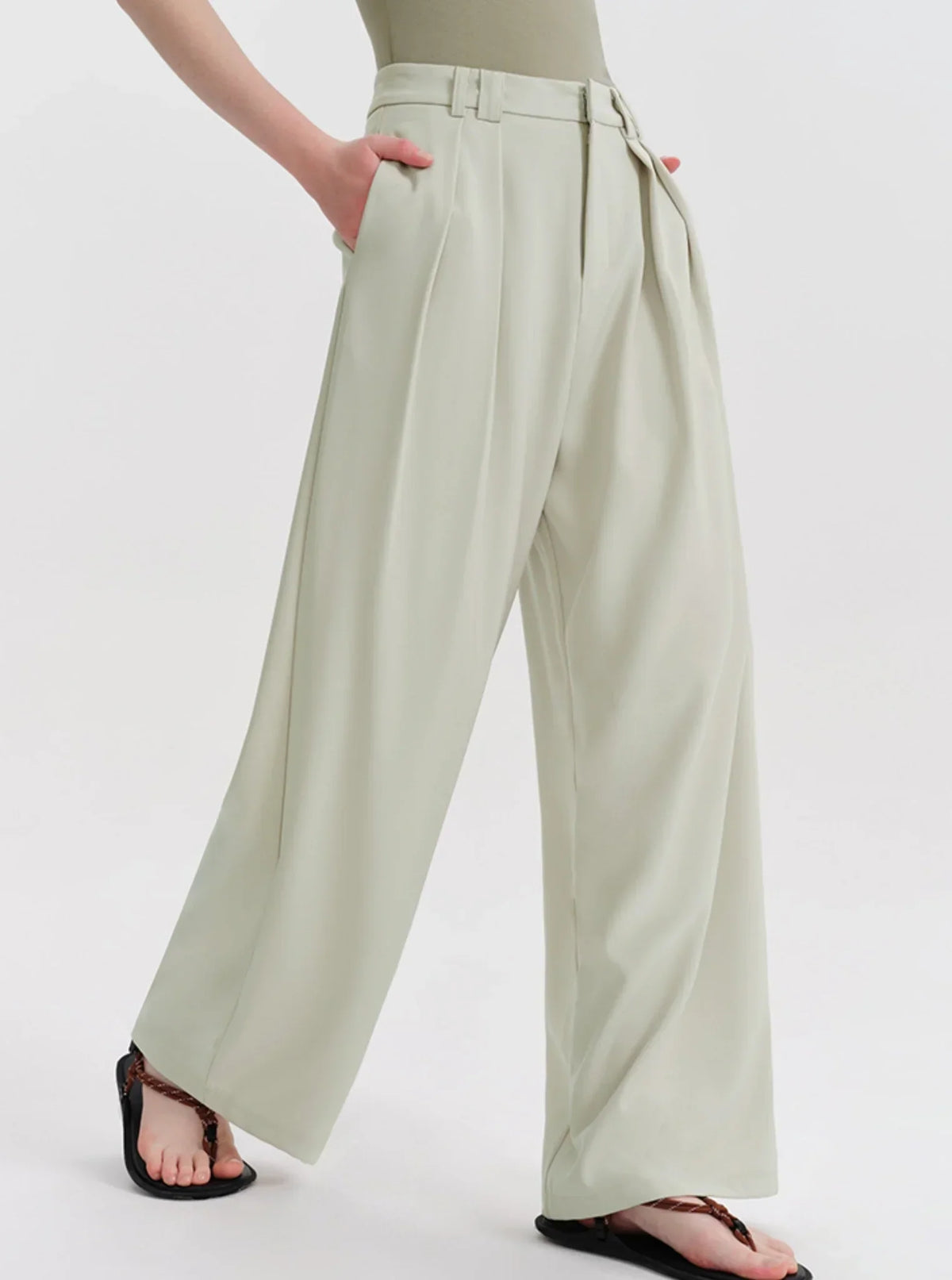 Loose Narrow Straight Suit Pants