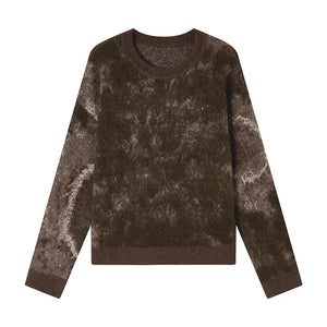Loose round neck pullover sweater