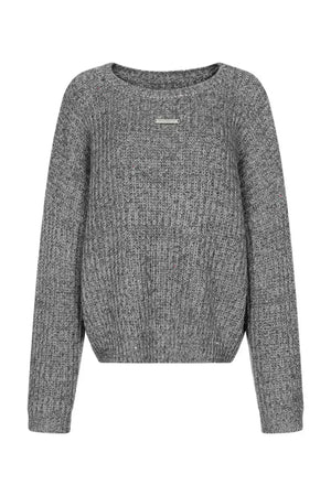 Loose Sequin Round Neck Sweater