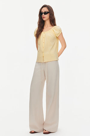 Loose Textured Cotton Seersucker Shirt