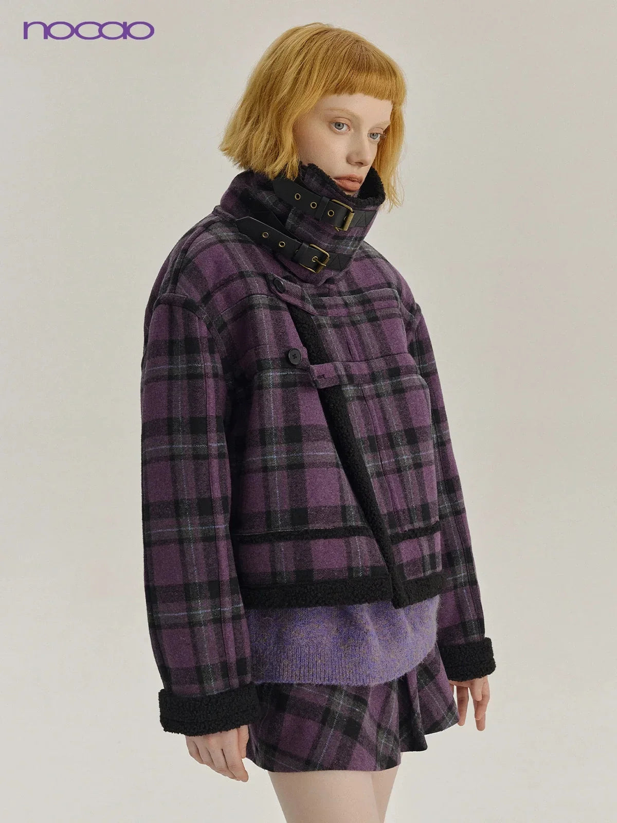 Loose Women's Wool Jacket Set