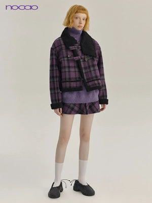 Loose Women's Wool Jacket Set