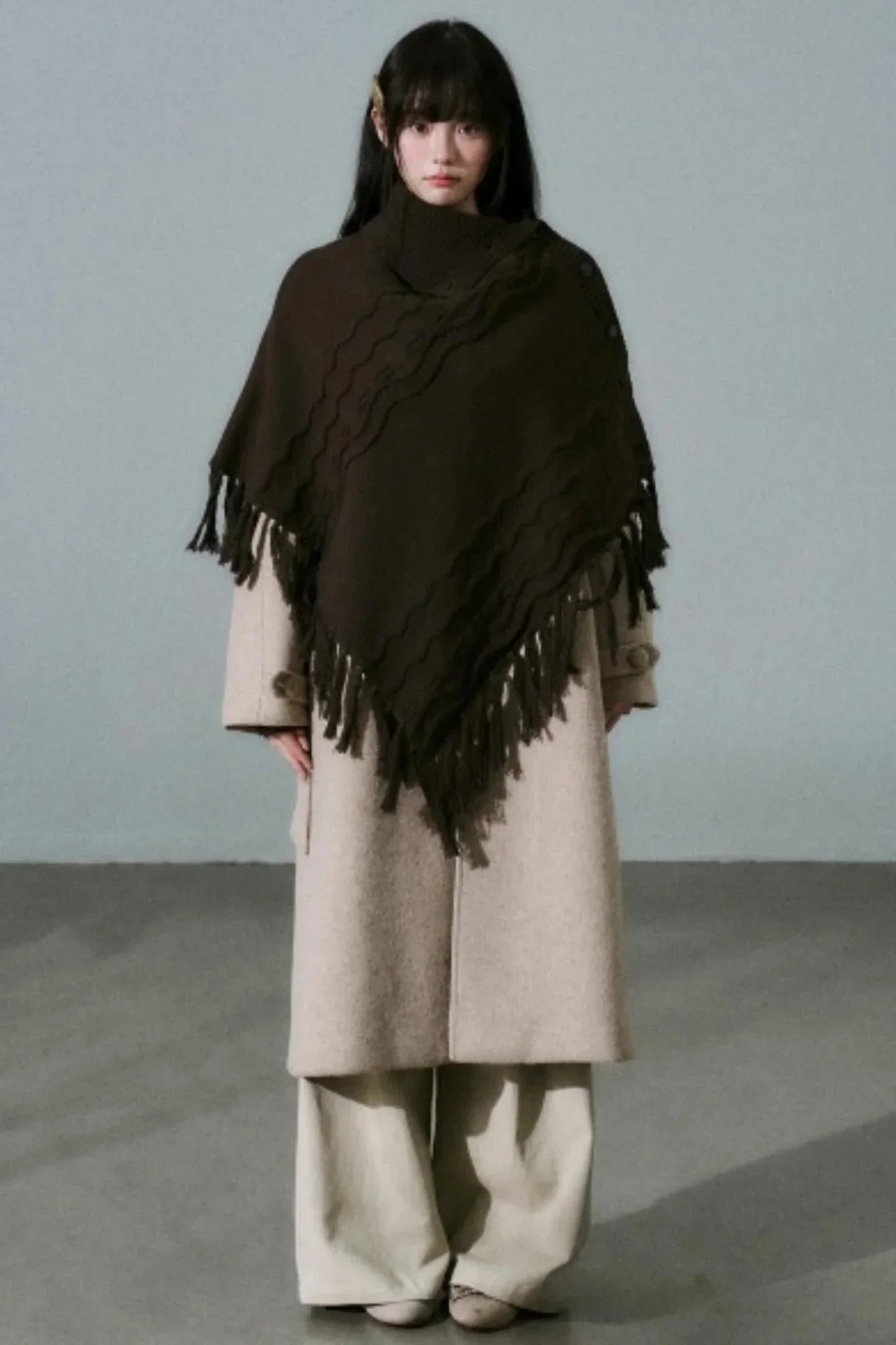 Lost Forest Wool Shawl Cape