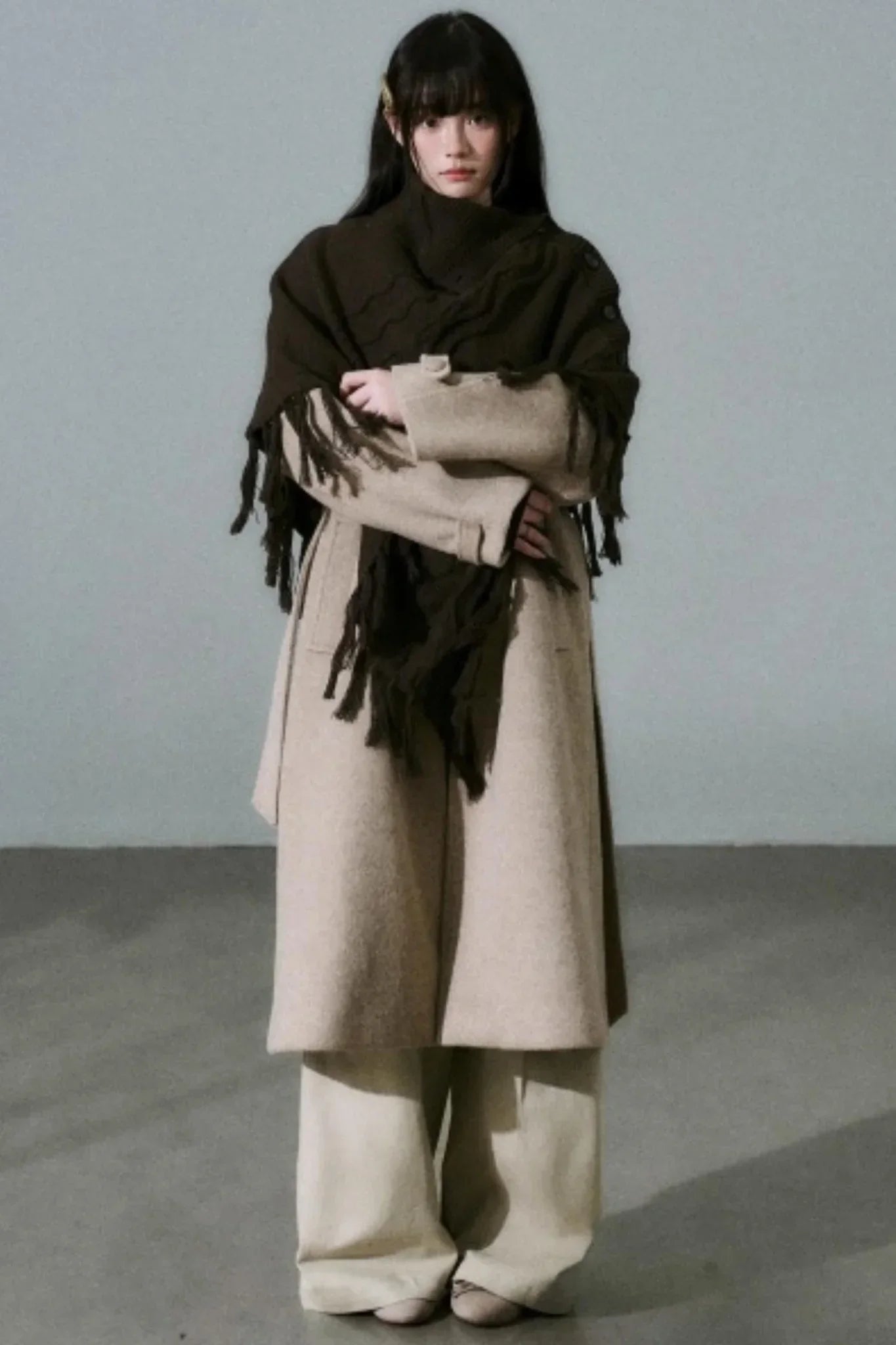 Lost Forest Wool Shawl Cape