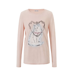Love Cat Long-Sleeved T-Shirt
