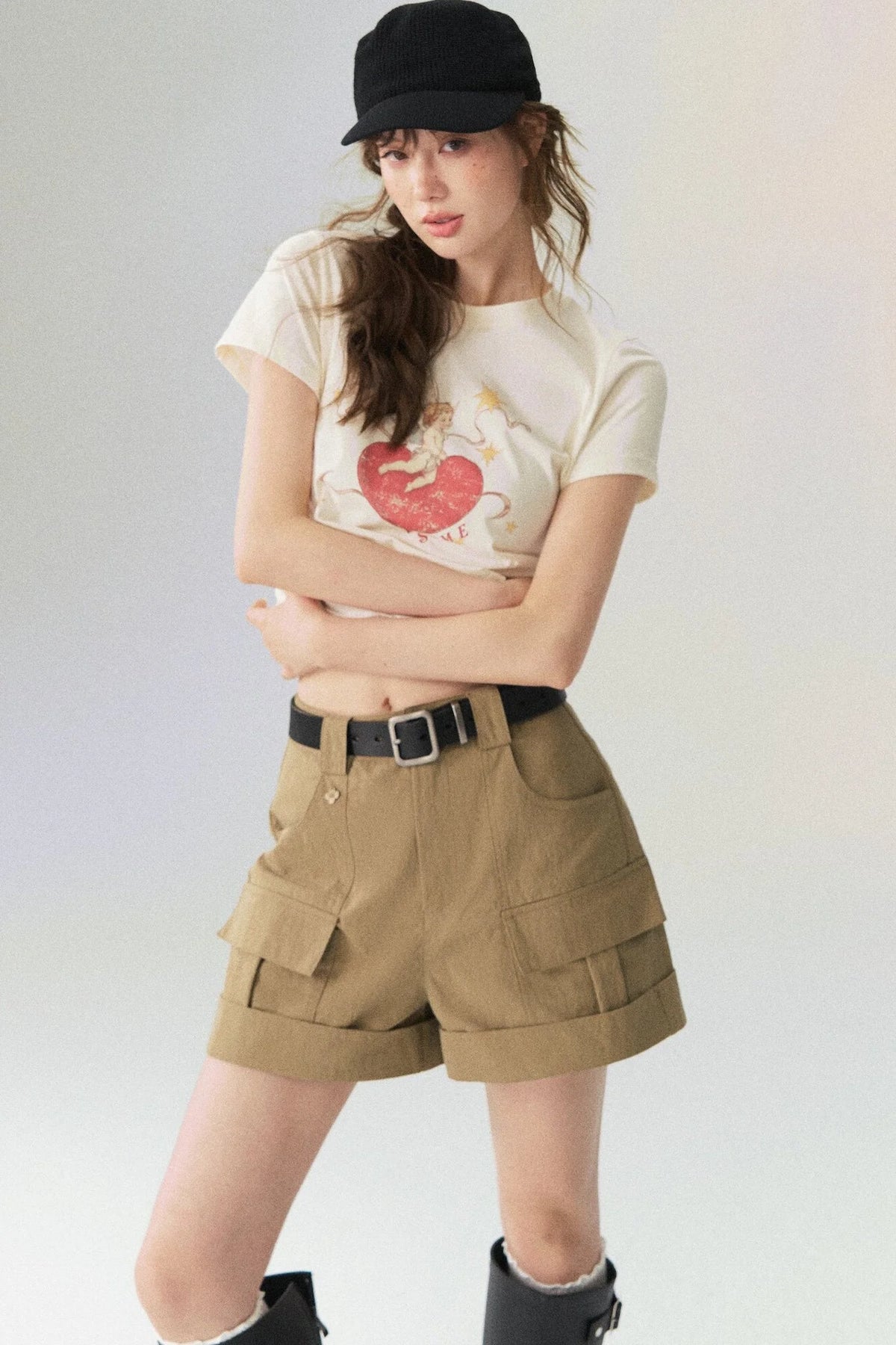 Love Cupid Short Sleeve Blouse