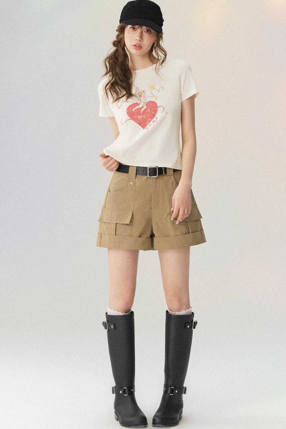Love Cupid Short Sleeve Blouse