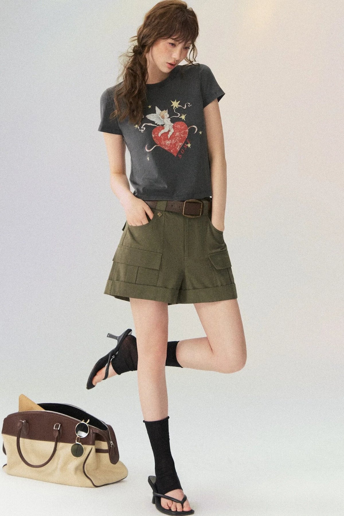 Love Cupid Short Sleeve Blouse